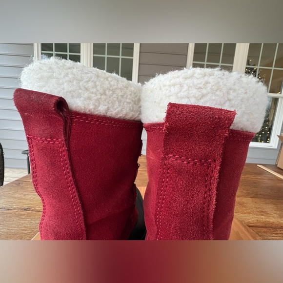 Lands’ End Red Faux Suede Removable Liners Snow Duck Boots Boys Size 3 - Picture 10 of 16